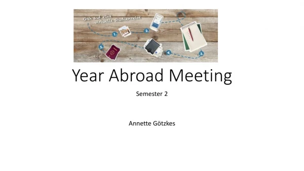 Year Abroad Meeting