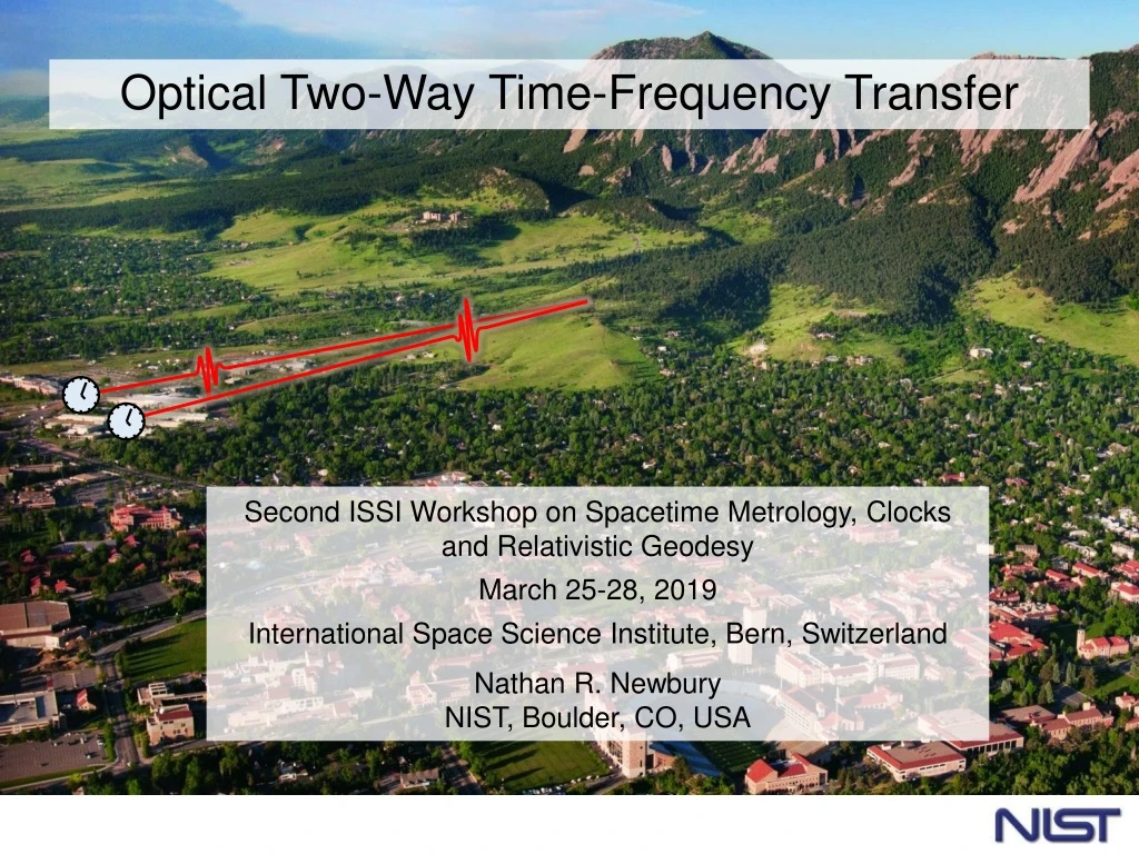 optical two way time frequency transfer