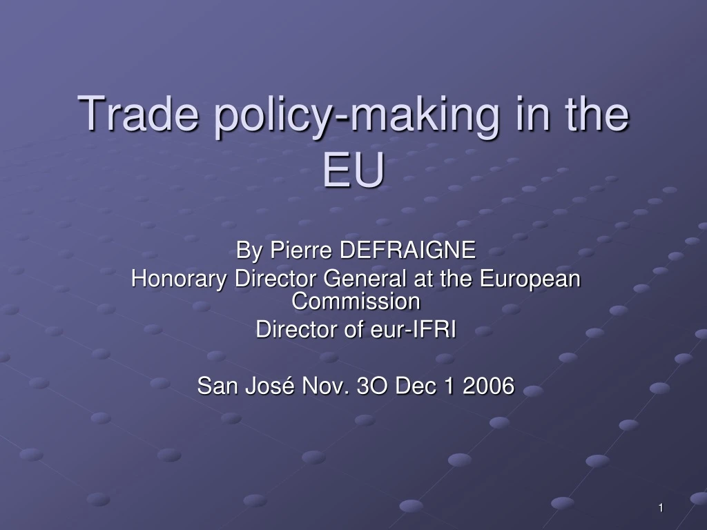 trade policy making in the eu