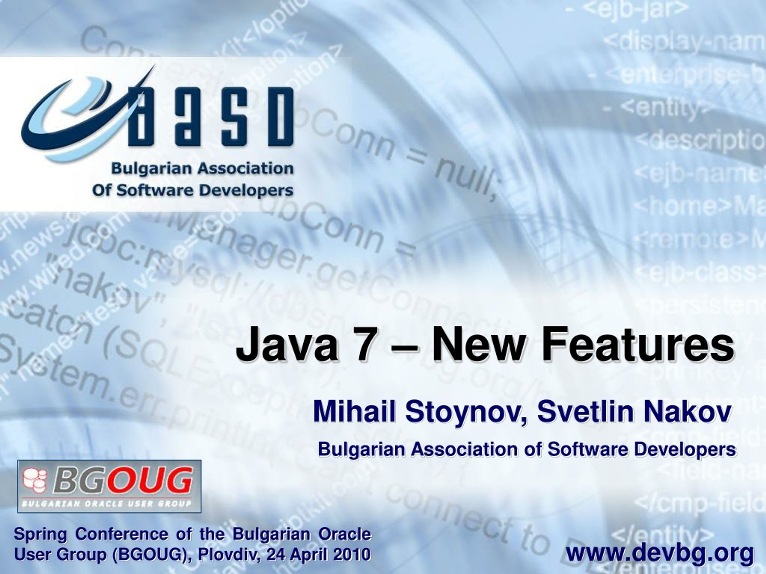 Mastering Java 7 New Features - slide 1