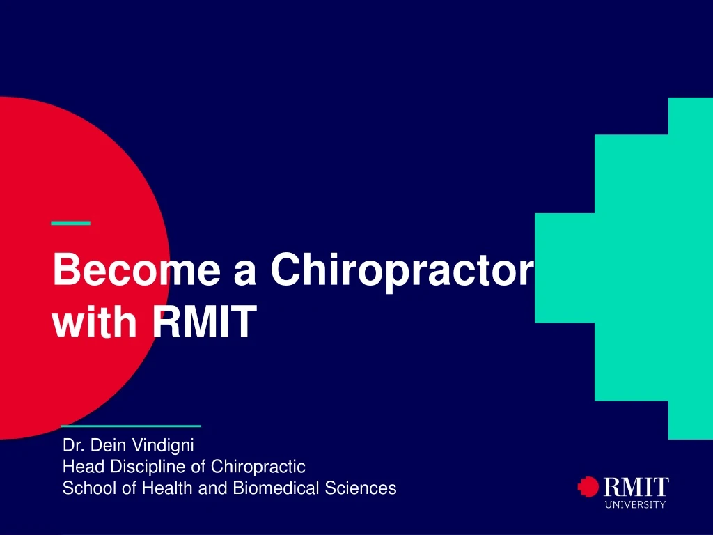become a chiropractor with rmit