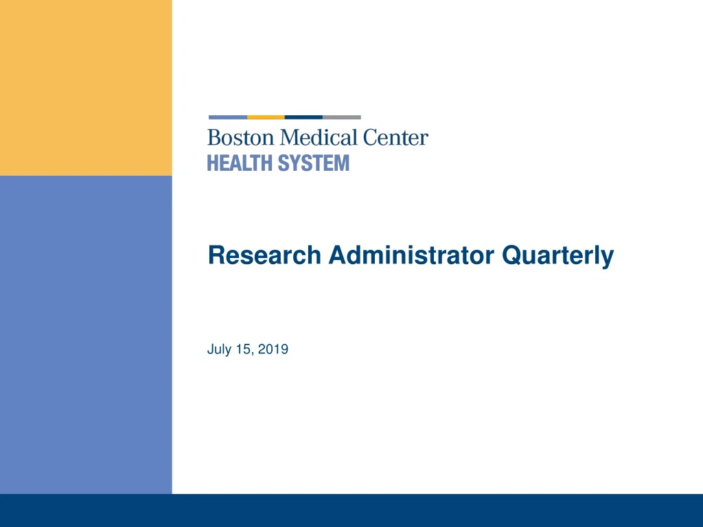 research administrator quarterly