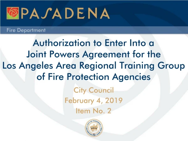 City Council February 4, 2019 Item No. 2