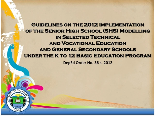 Guidelines on the 2012 Implementation