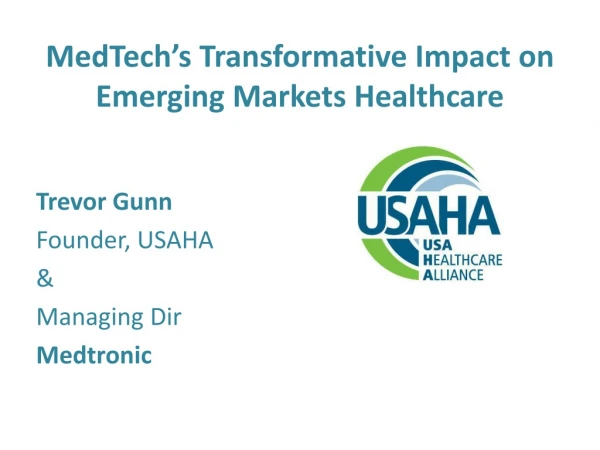 MedTech’s Transformative Impact on Emerging Markets Healthcare