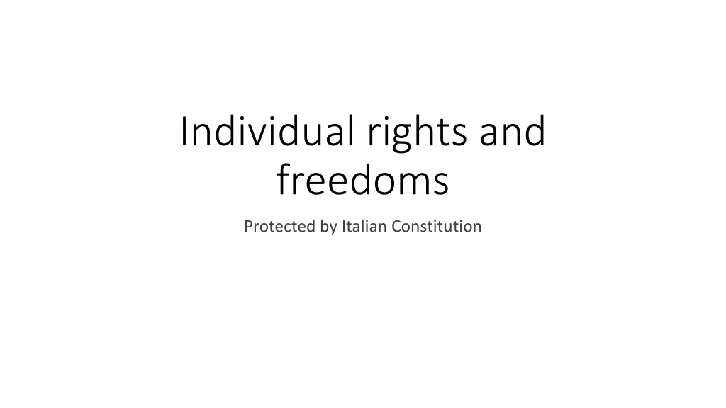 individual rights and freedoms