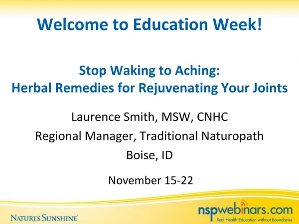 Welcome to Education Week!