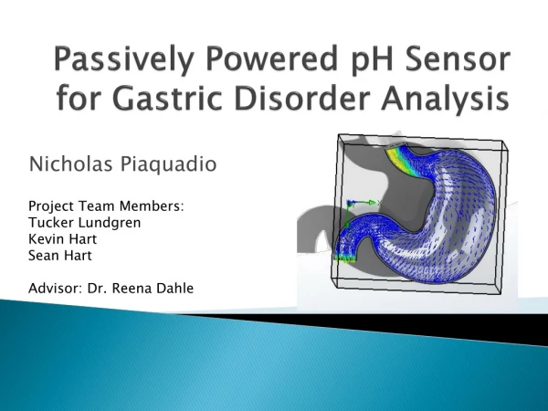 Passively Powered pH Sensor for Gastric Disorder Analysis