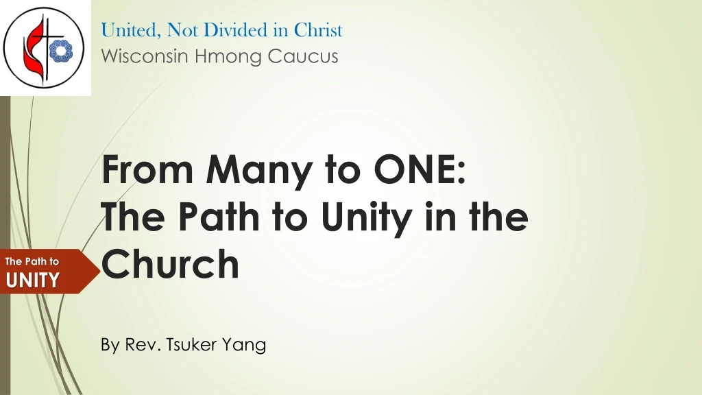from many to one the path to unity in the church