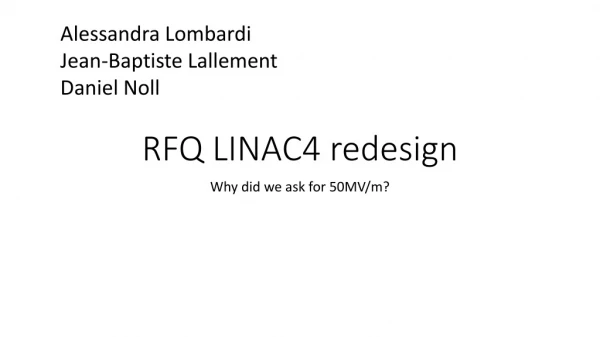 RFQ LINAC4 redesign