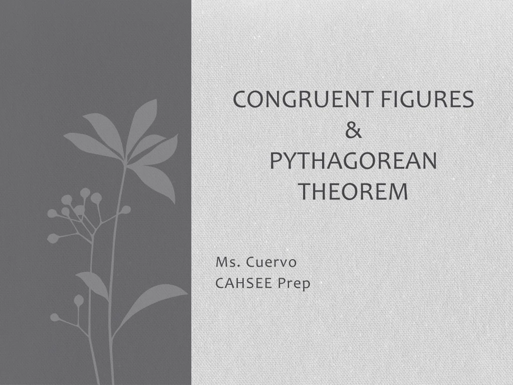 congruent figures pythagorean theorem