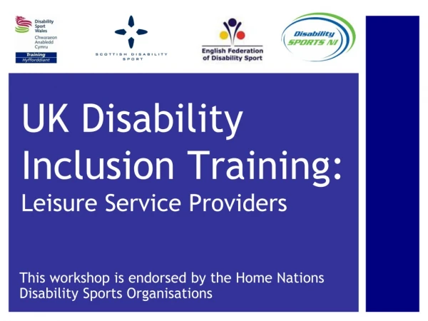 UK Disability Inclusion Training: Leisure Service Providers