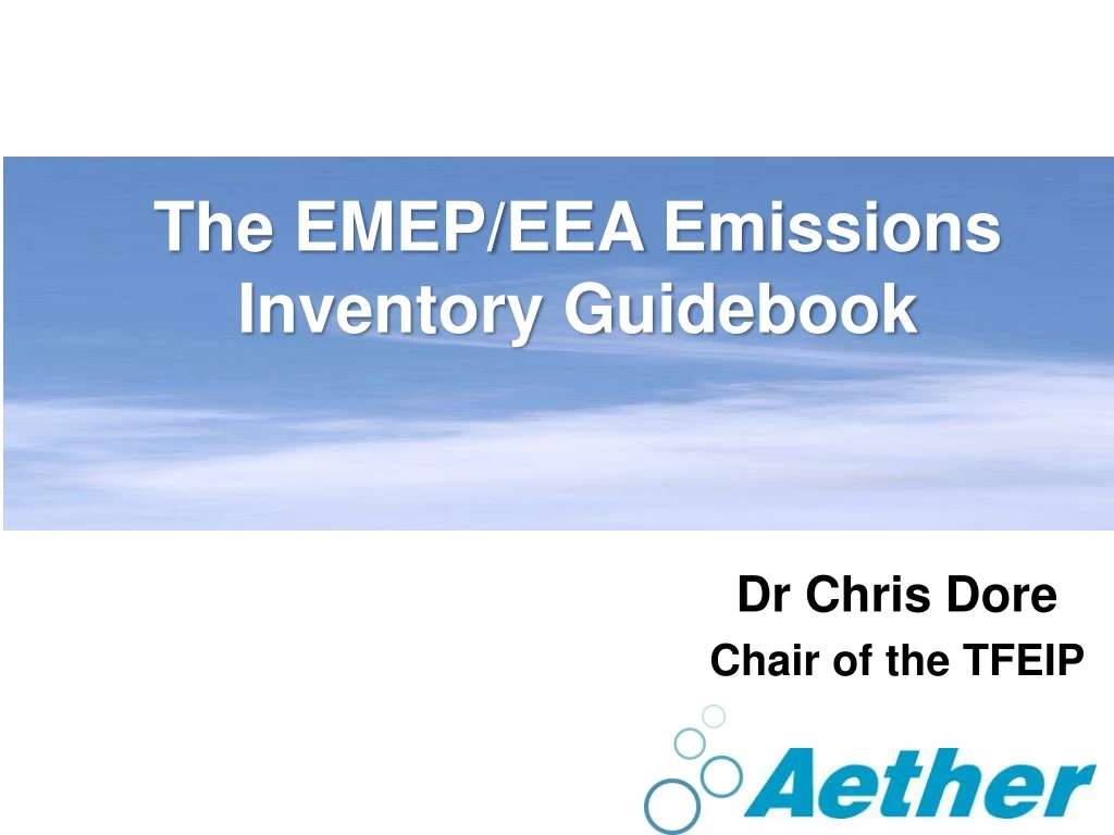 the emep eea emissions inventory guidebook