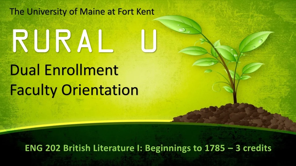 the university of maine at fort kent rural u dual