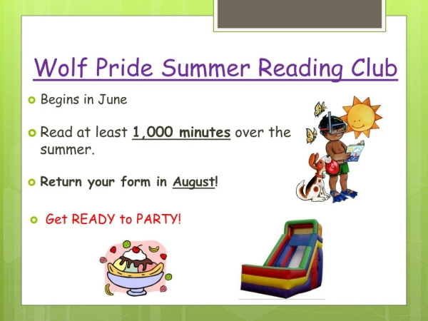 Wolf Pride Summer Reading Club