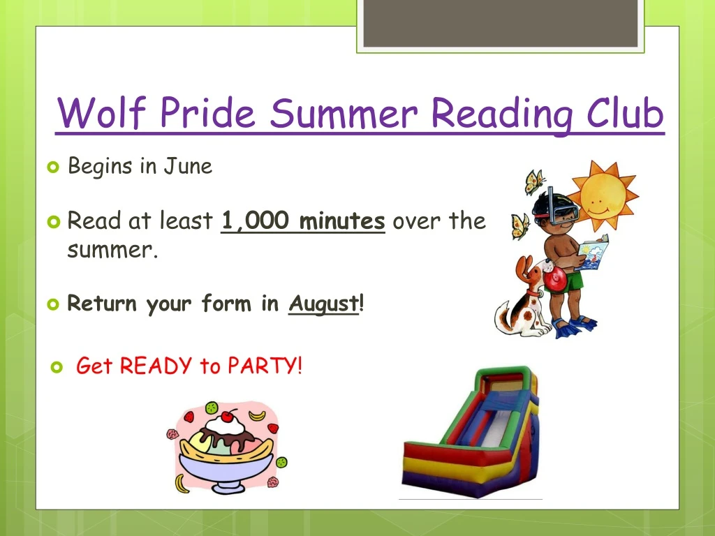 wolf pride summer reading club