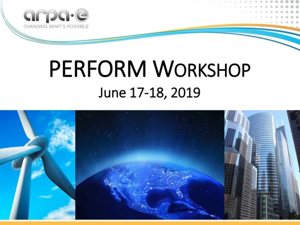 PERFORM Workshop June 17-18, 2019