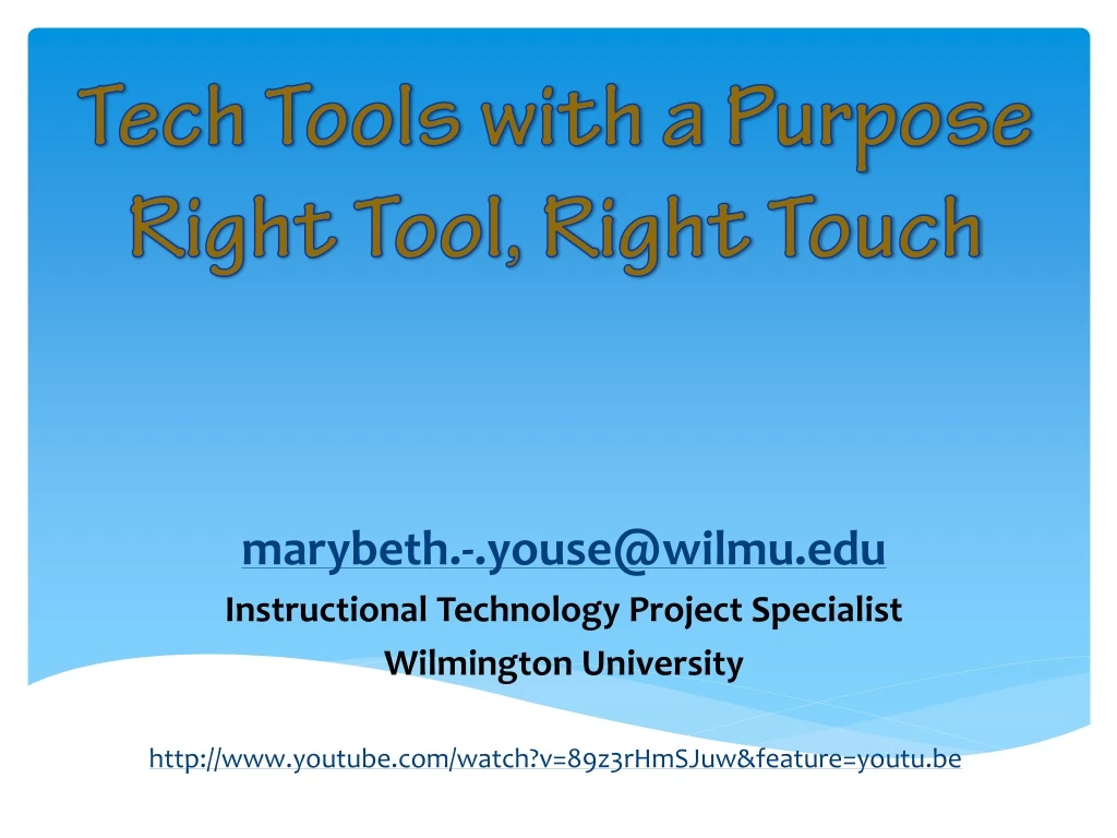 m arybeth youse@wilmu edu instructional technology project specialist wilmington university