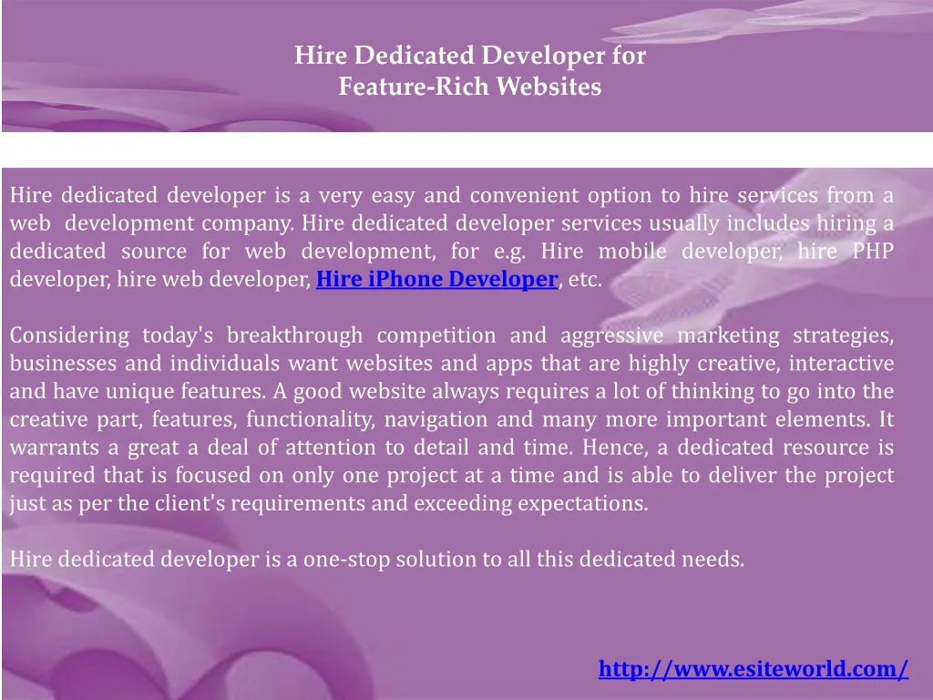 hire dedicated developer is a very easy