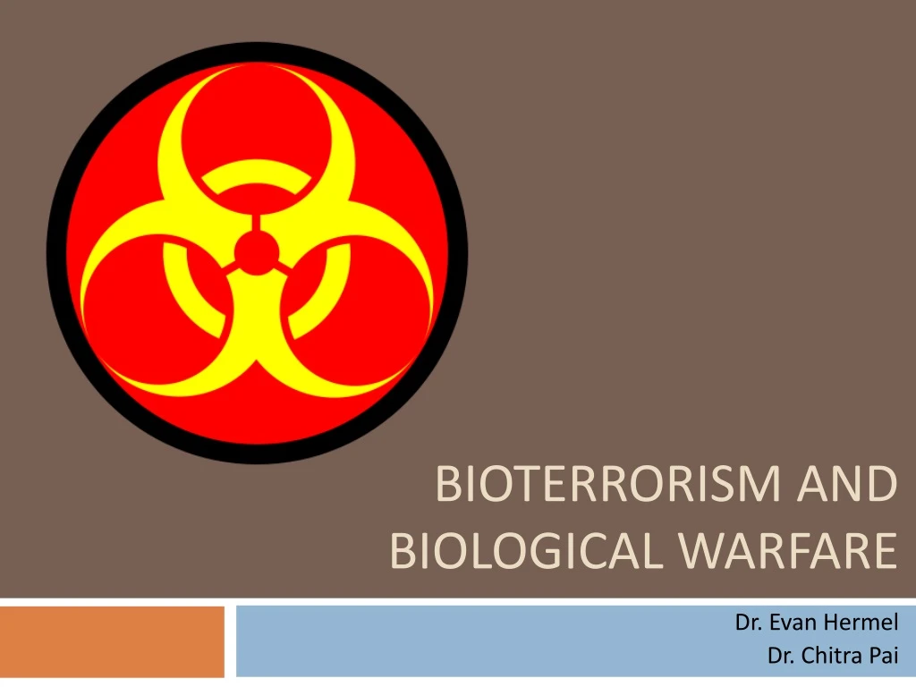 bioterrorism and biological warfare