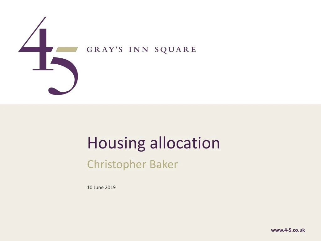 housing allocation
