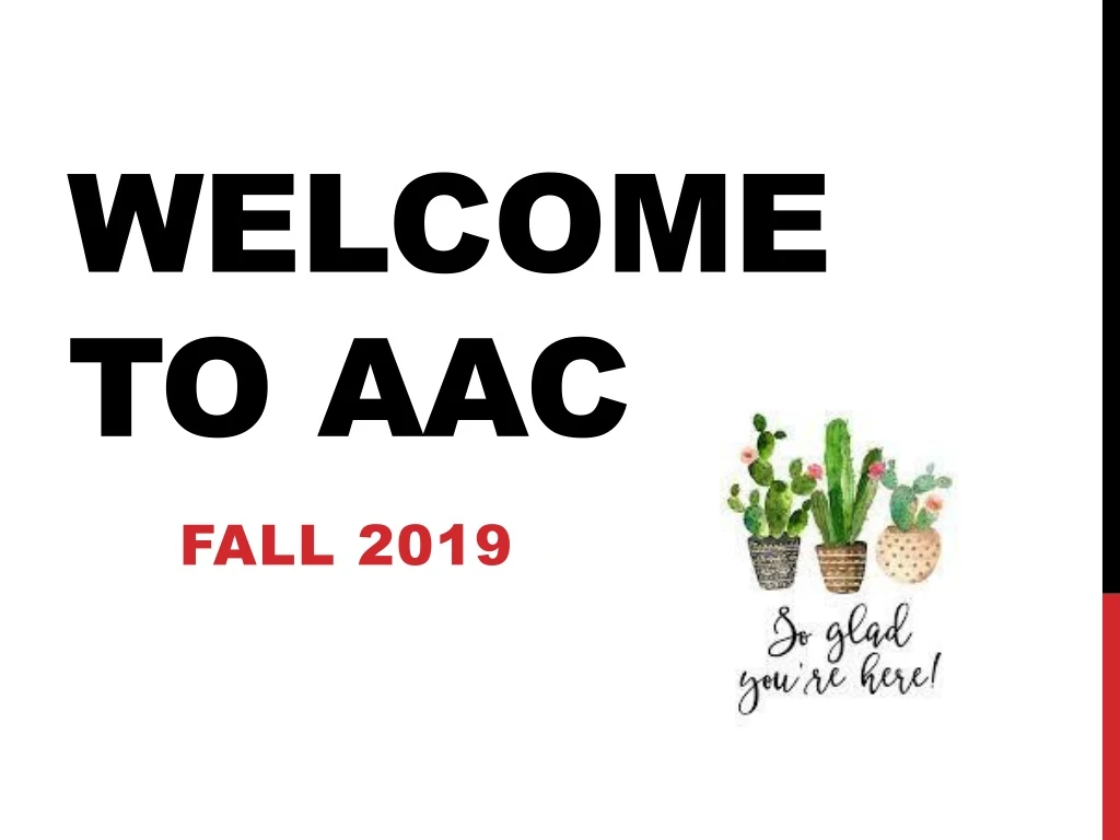 welcome to aac