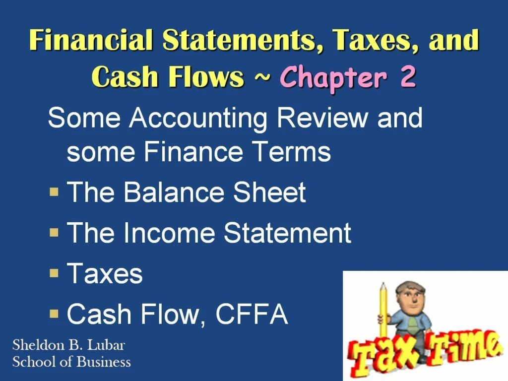 financial statements taxes and cash flows chapter 2