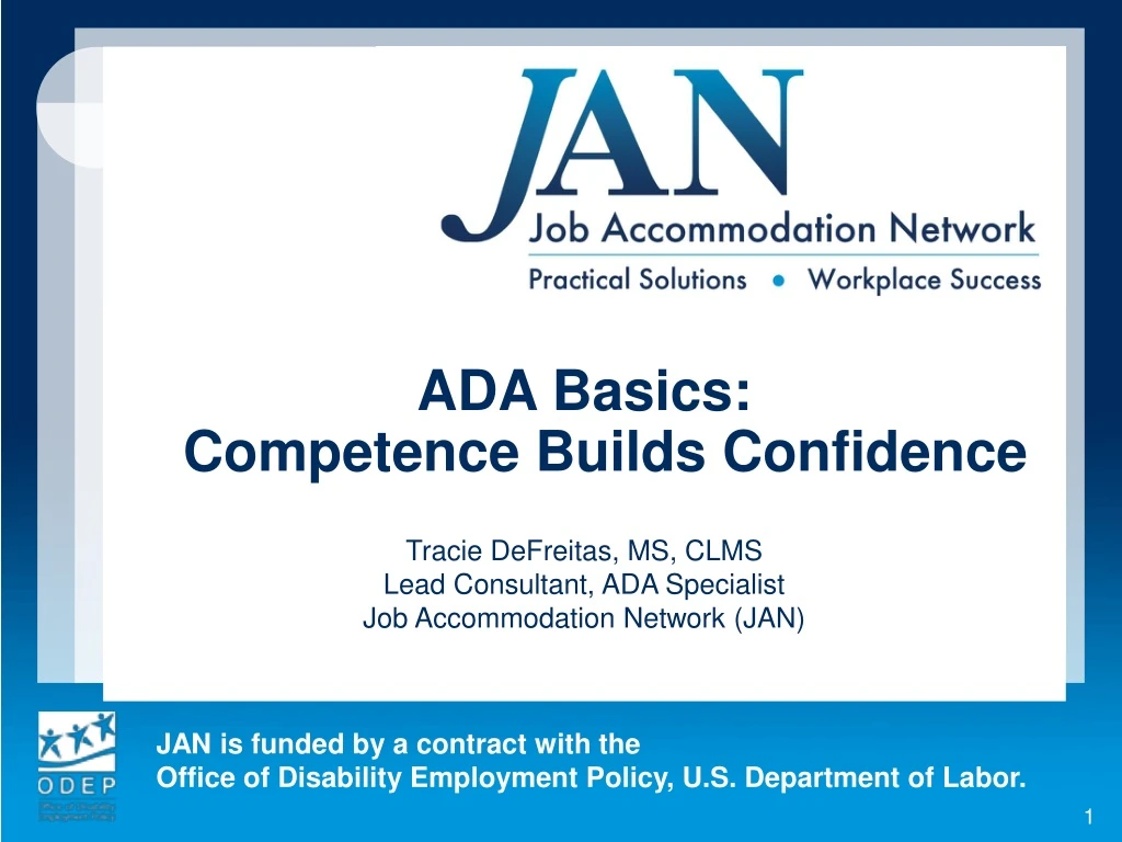 ada basics competence builds confidence tracie