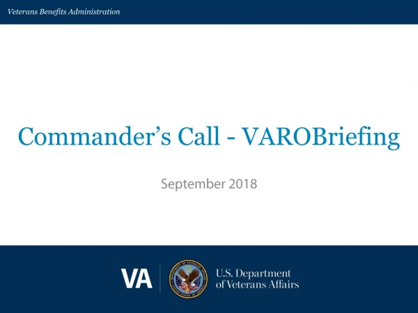 Commander’s Call - VAROBriefing