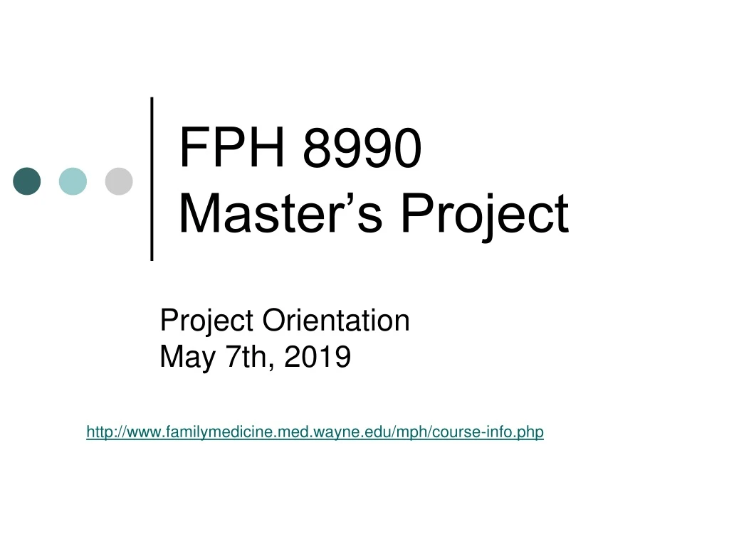 fph 8990 master s project