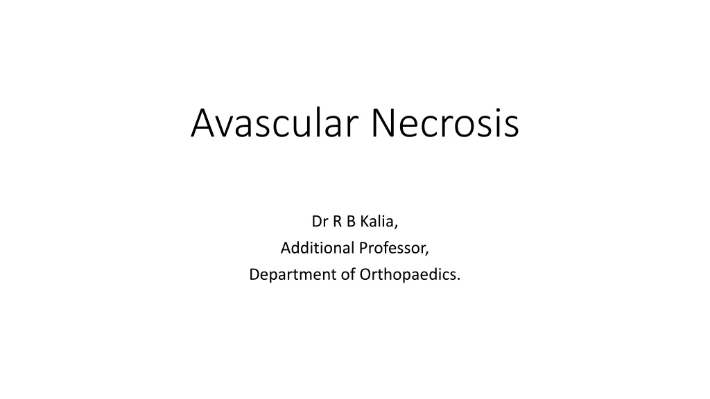 avascular necrosis