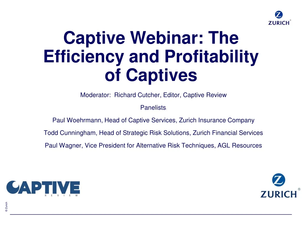 captive webinar the efficiency and profitability of captives
