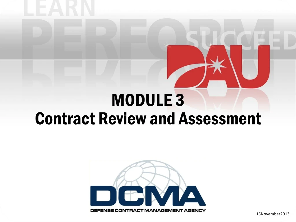 module 3 contract review and assessment