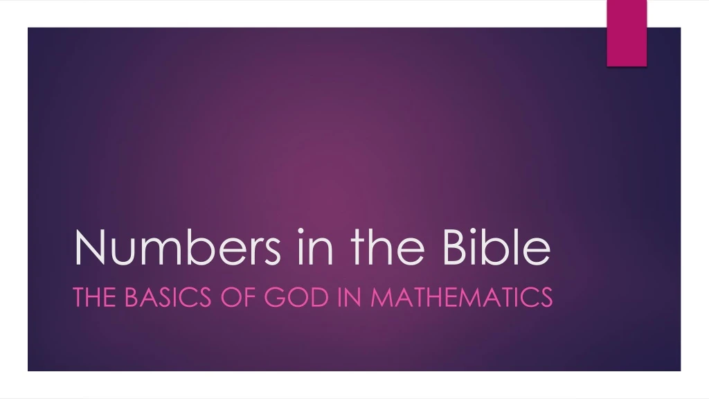 numbers in the bible