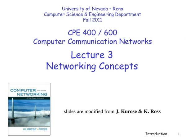 Lecture 3 Networking Concepts
