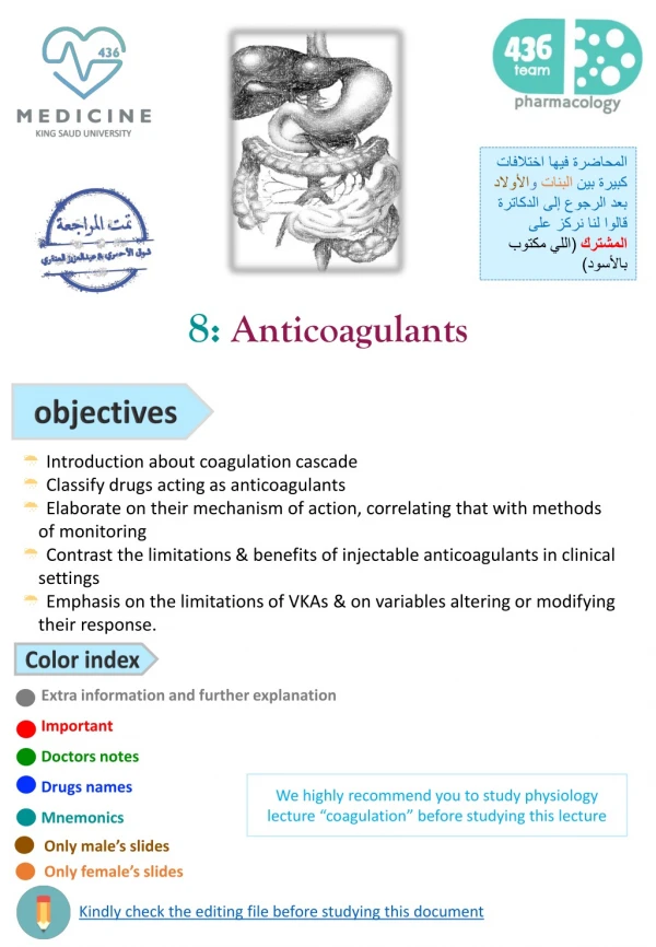 8: Anticoagulants