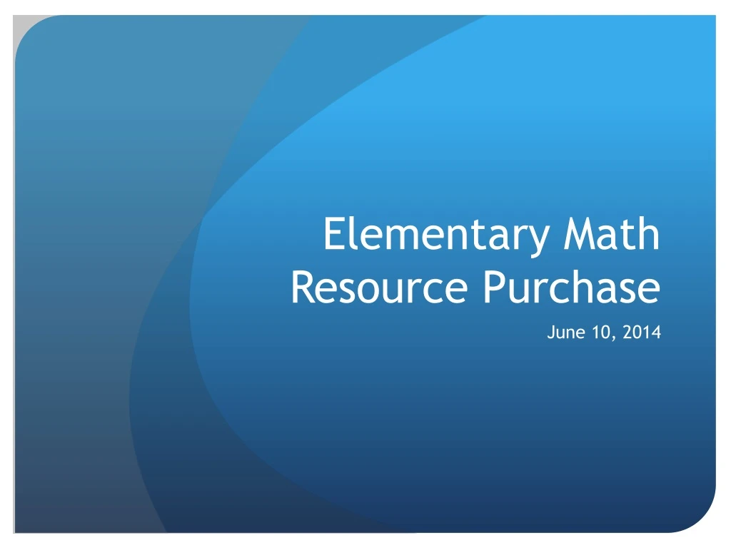 elementary math resource purchase