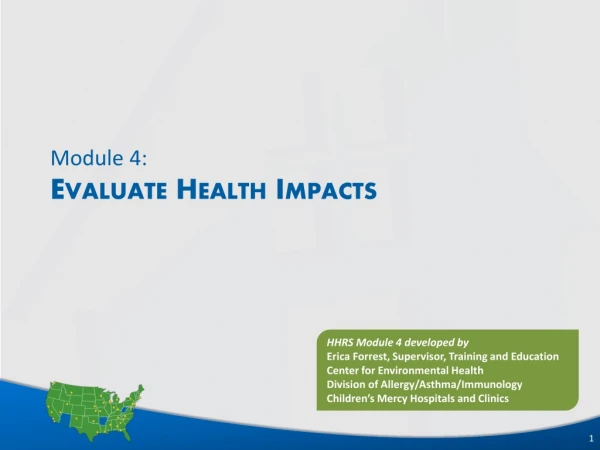 Module 4: Evaluate Health Impacts