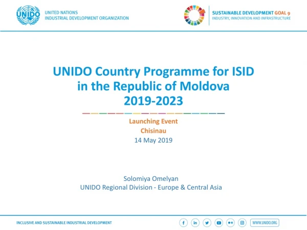 UNIDO Country Programme for ISID in the Republic of Moldova 2019-2023
