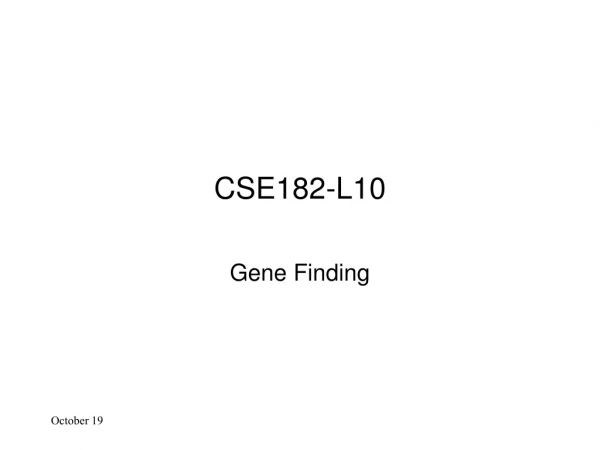 CSE182-L10