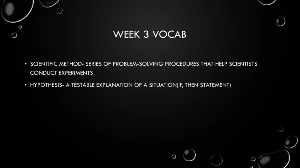 Week 3 vocab