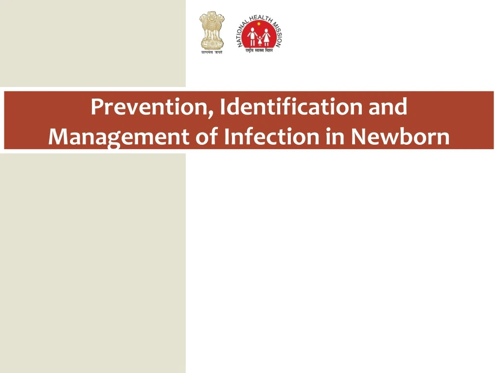prevention identification and management of infection in newborn