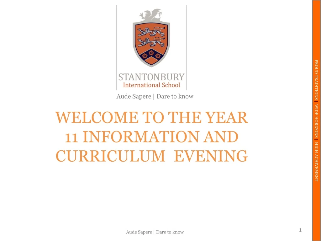 welcome to the year 11 information and curriculum