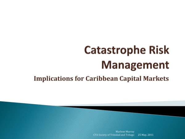 Catastrophe Risk Management