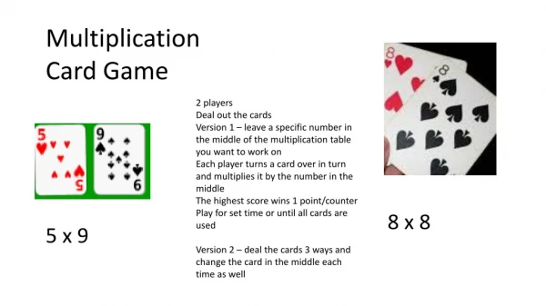 Multiplication Card Game