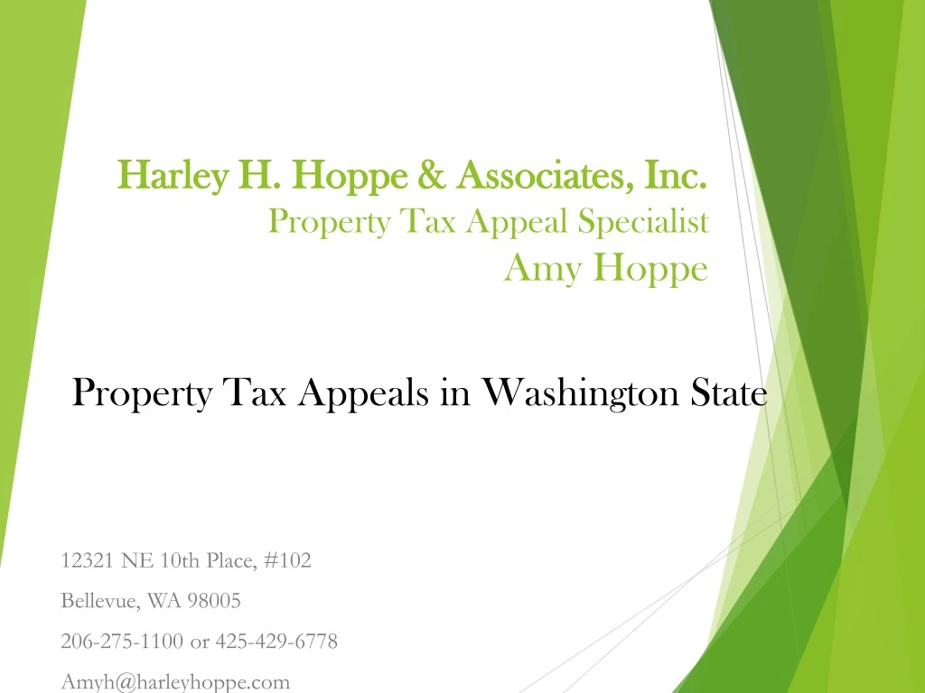 harley h hoppe associates inc property tax appeal specialist amy hoppe