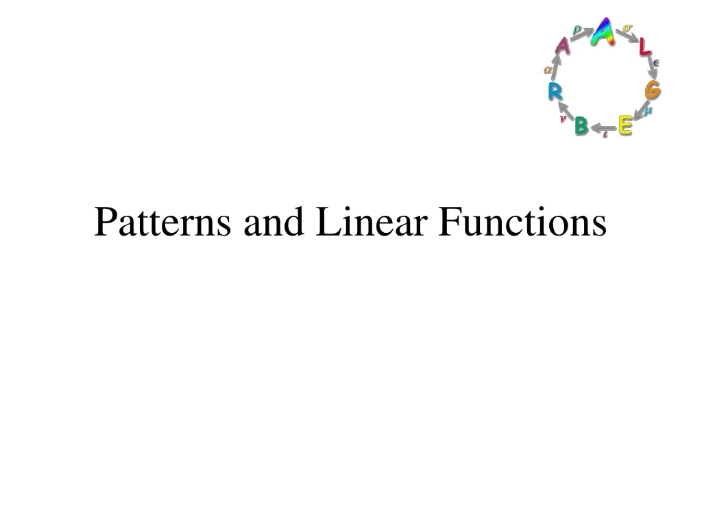 patterns and linear functions