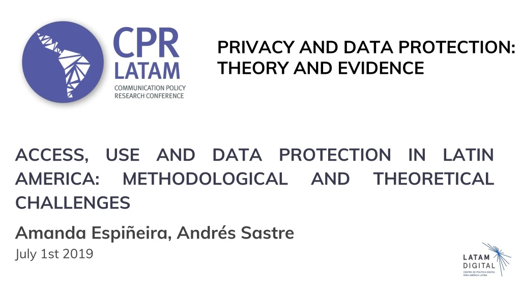 privacy and data protection theory and evidence