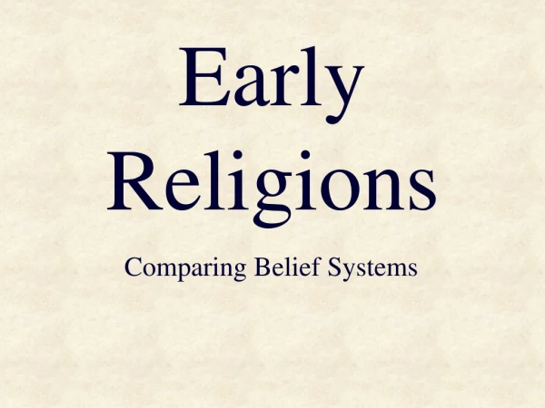 Early Religions