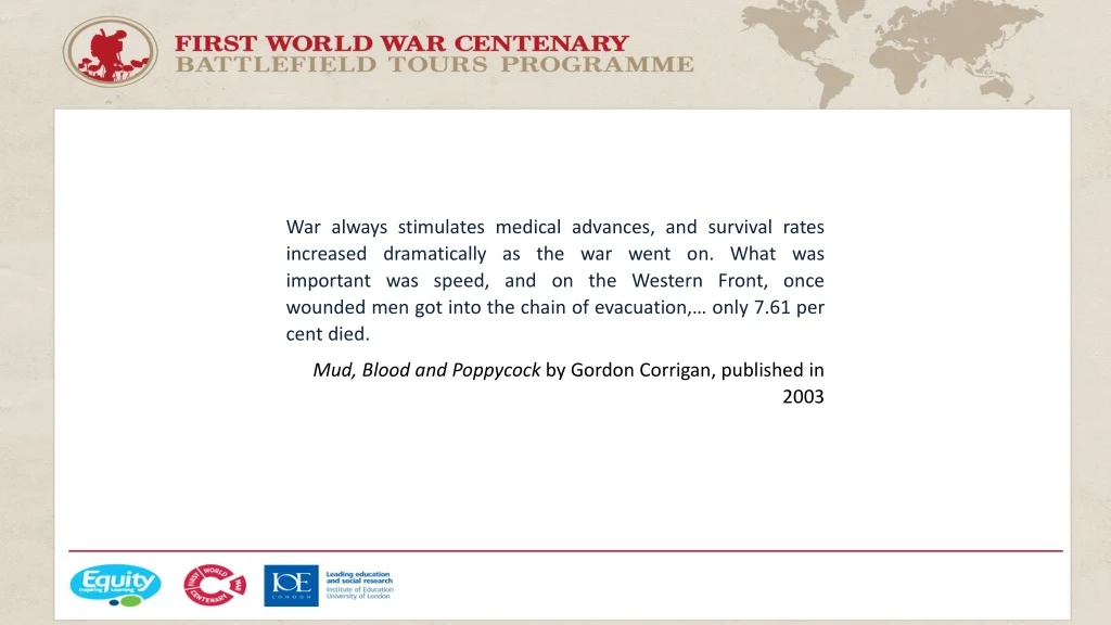 war always stimulates medical advances